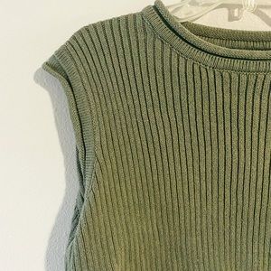 Cropped sweater vest